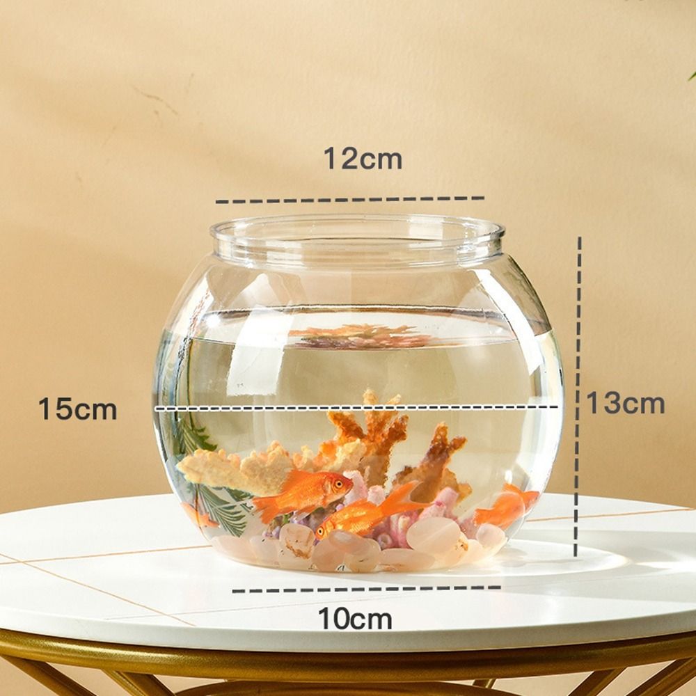 Marine Aquarium Live - Home Decor Clear Transparent Round Fish