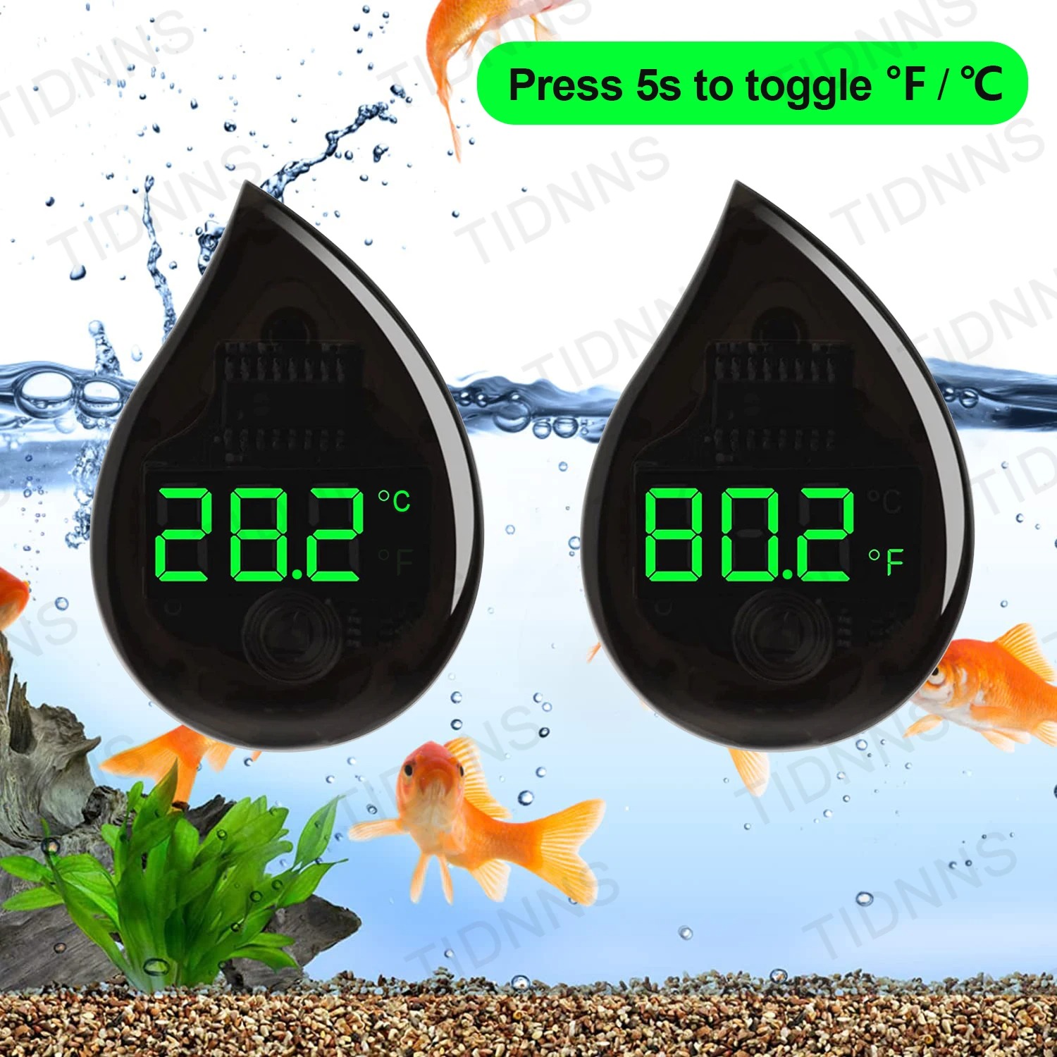 Marine Aquarium Glue - Aquarium Self-Adhesive Thermometer LCD Digital Fish