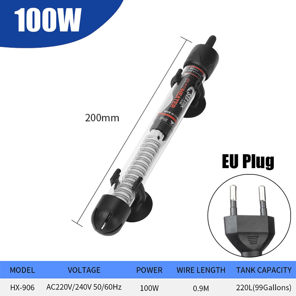Marine Aquarium Heater - 1Pcs 25W/50W/100W/200W/300W Thermostat Heater Rod Adjustable