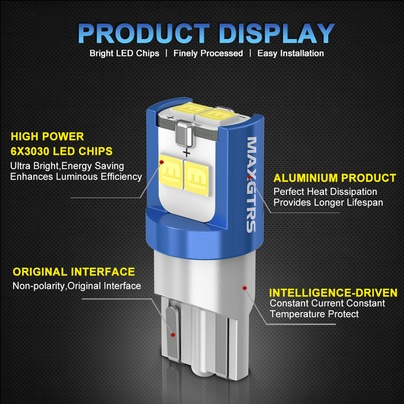 10x 194 168 T10 LED W5W LED Bu - Actinic Blue Led review and price