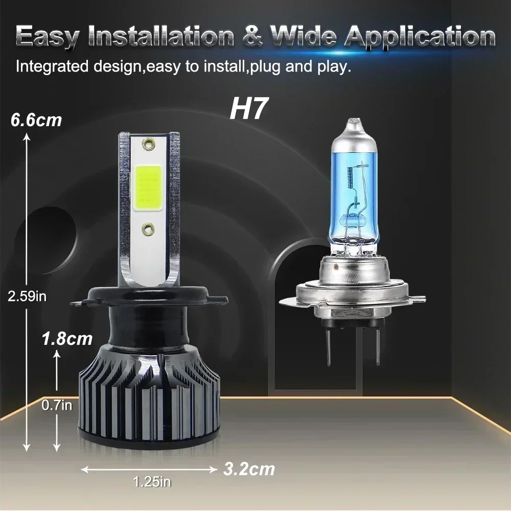 P1Car LED Headlight H4 H7 H1 H - Actinic Blue Led review and price