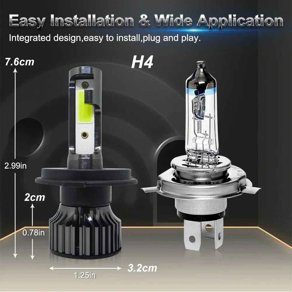 P1Car LED Headlight H4 H7 H1 H - Actinic Blue Led review and price
