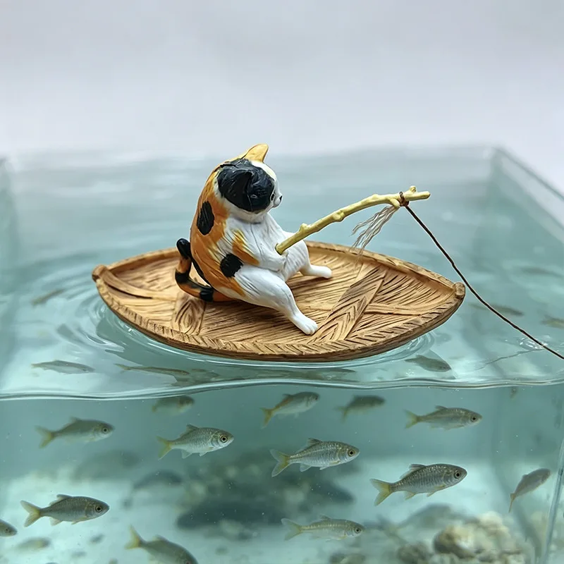 1PCS Creative Cat Fishing Boat - Aquarium Marineland review and price