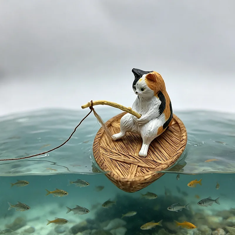 1PCS Creative Cat Fishing Boat - Aquarium Marineland review and price
