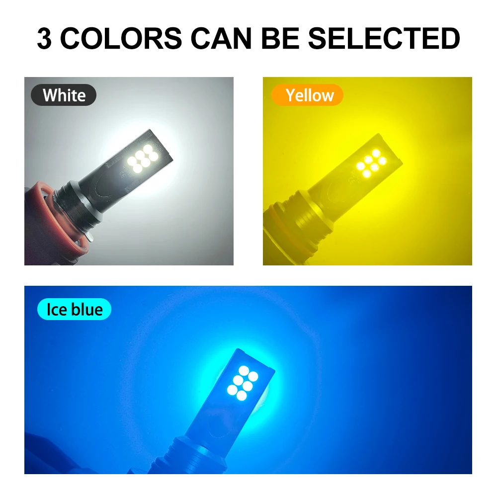 2Pcs H8 H11 LED Bulb 9005 HB3  - Actinic Blue Led review and price