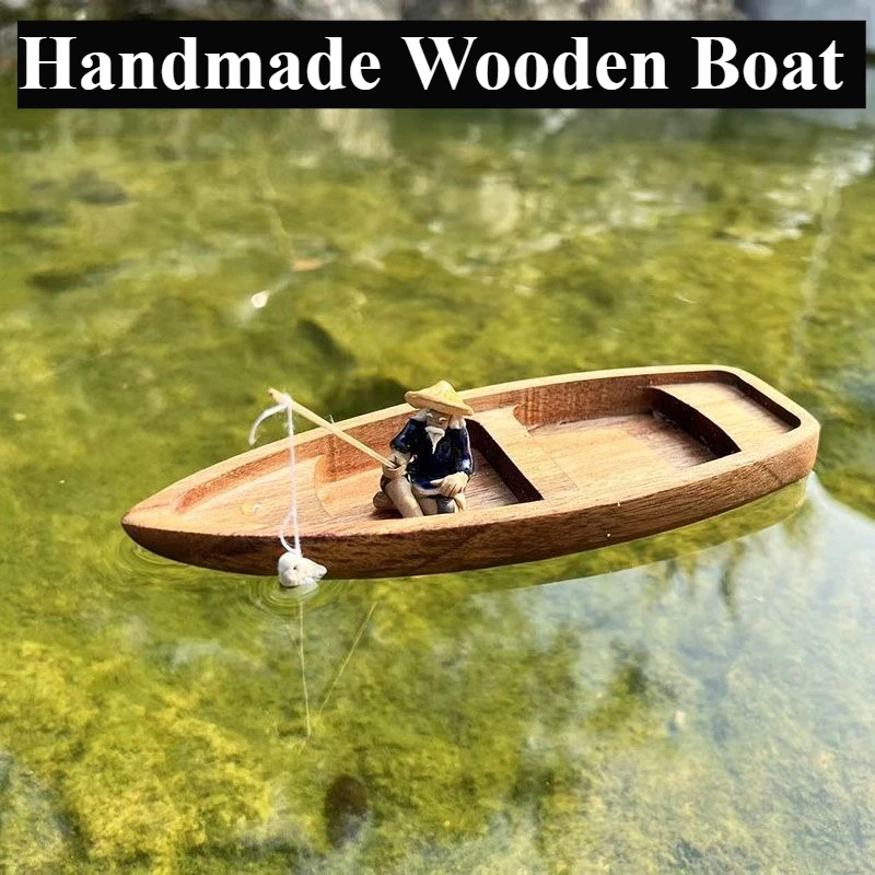 Handmade Wooden Boat Mini Floa - Aquarium Marineland review and price