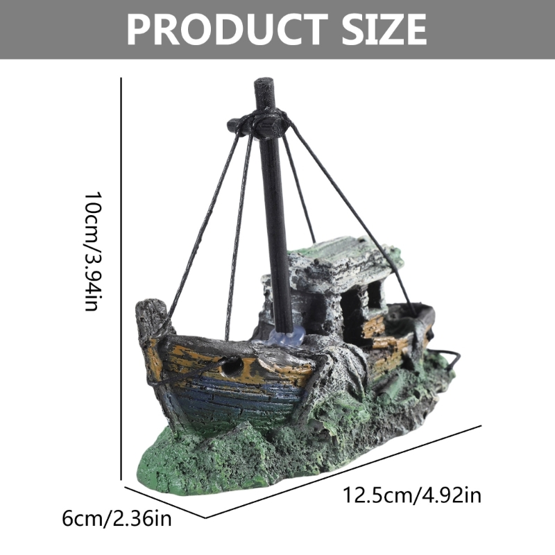 Aquarium Sunken Ship Decoratio - Aquarium Marineland review and price