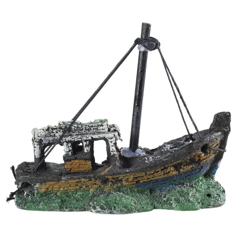 Aquarium Sunken Ship Decoratio - Aquarium Marineland review and price