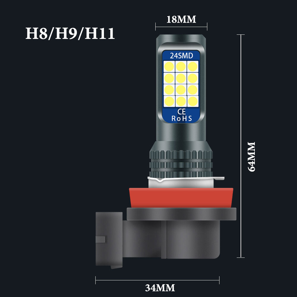 2x Car Fog Lamp H8 H11 H9 LED  - Actinic Blue Led review and price