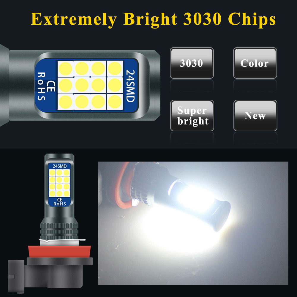 2x Car Fog Lamp H8 H11 H9 LED  - Actinic Blue Led review and price