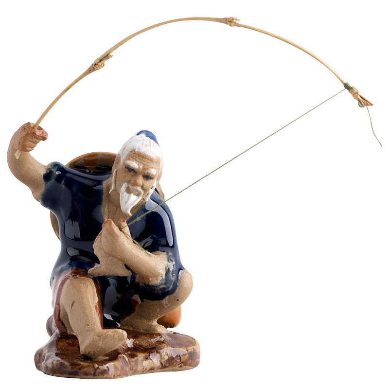 Ceramics Fisherman Boat Figuri - Aquarium Marineland review and price