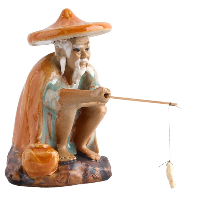 Ceramics Fisherman Boat Figuri - Aquarium Marineland review and price