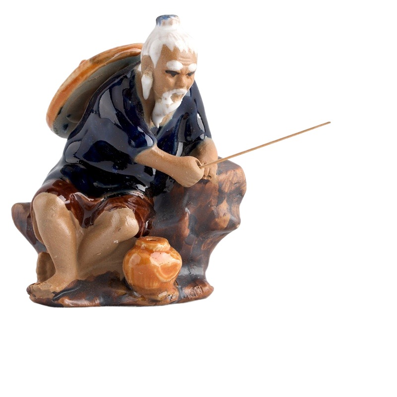 Ceramics Fisherman Boat Figuri - Aquarium Marineland review and price