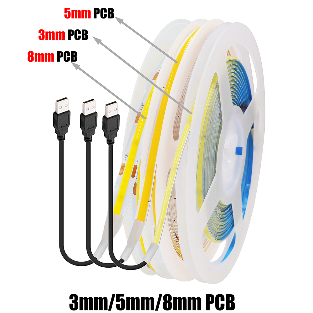 5V USB 3MM 5MM PCB COB LED Str - Actinic Blue Led review and price